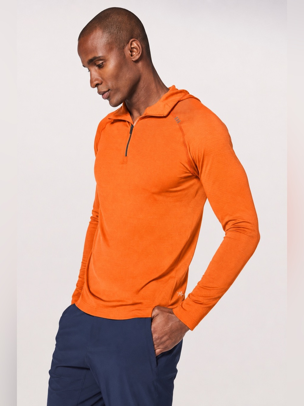 MENS Lululemon Metal Vent Tech Half-Zip Hoodie Orange
